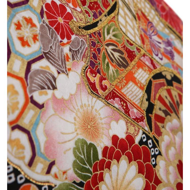 振袖レンタル 小さいサイズ 小柄 正絹 fg-326b フルセット一式 着物