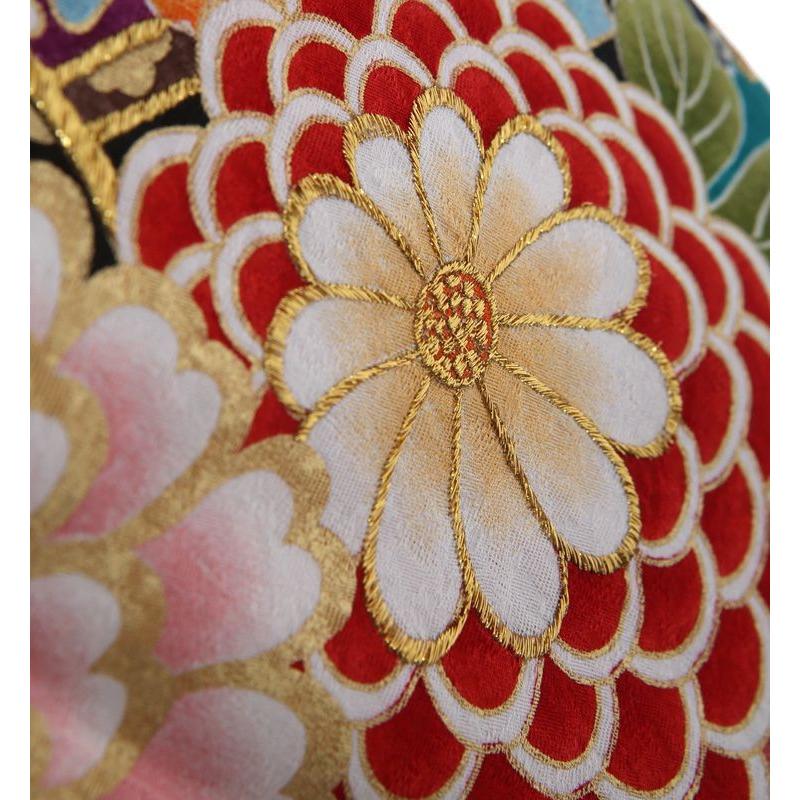 振袖レンタル 小さいサイズ 小柄 正絹 fg-326b フルセット一式 着物