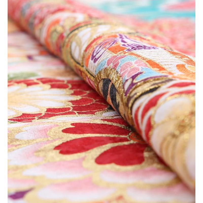 振袖レンタル 小さいサイズ 小柄 正絹 fg-326b フルセット一式 着物