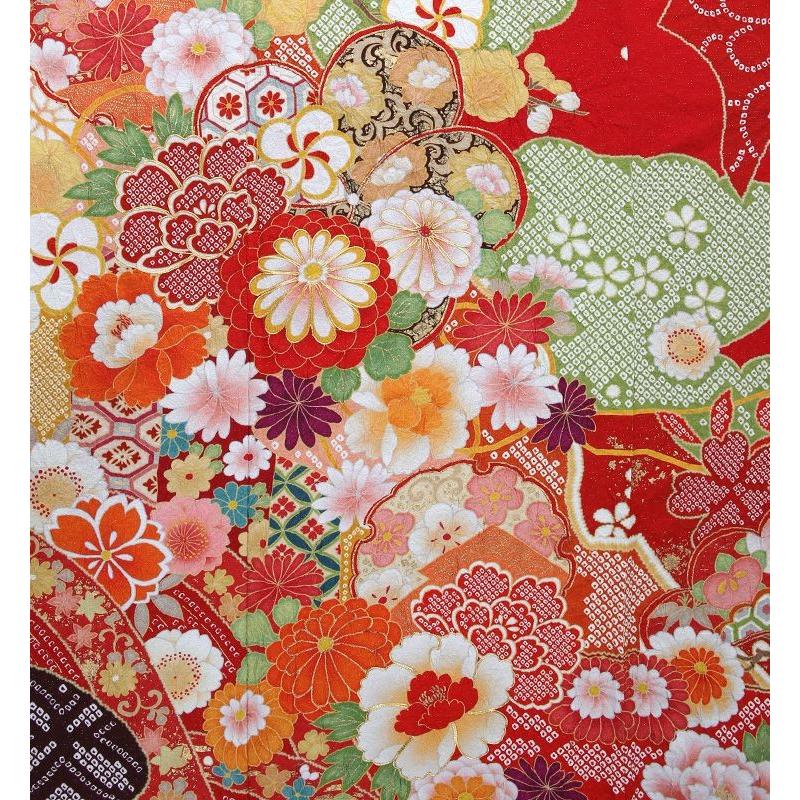 振袖レンタル 正絹 総絞り fg-332b フルセット一式 着物 人気 ネット