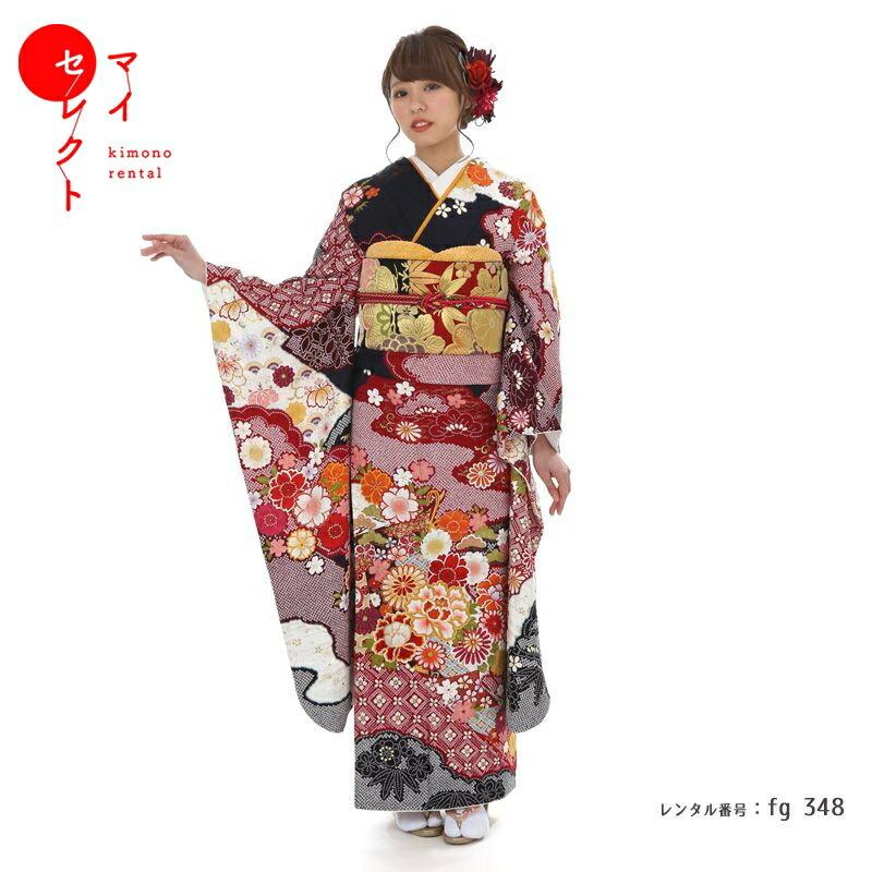 振袖レンタル 総絞り 古典柄 正絹 結婚式 高級 セット Fg 348b Mi 118 相良刺繍牡丹 絞り 紺 Fg 348b 着物レンタルマイセレクトヤフー店 通販 Yahoo ショッピング