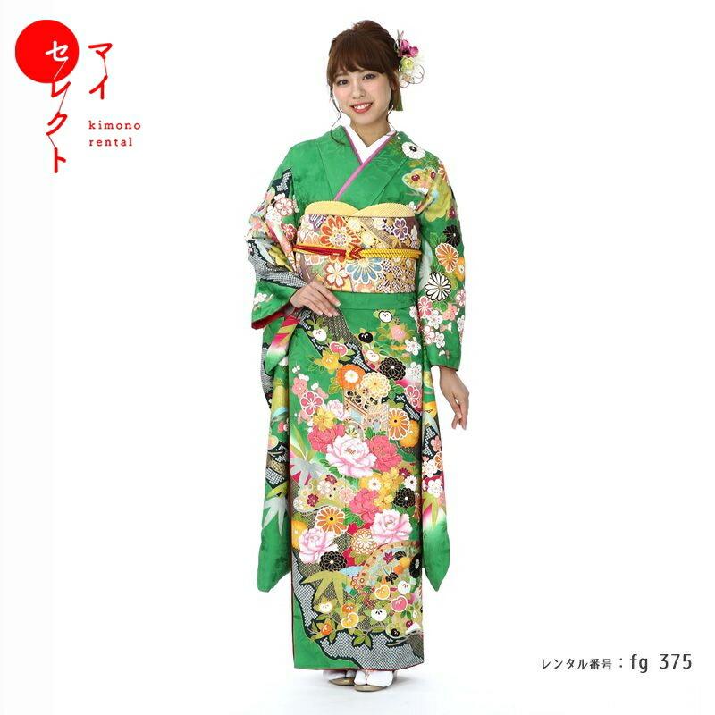 振袖 豪華 銀通し 金駒 金彩 紋意匠 身丈168cm 撥水加工済 振袖 振袖