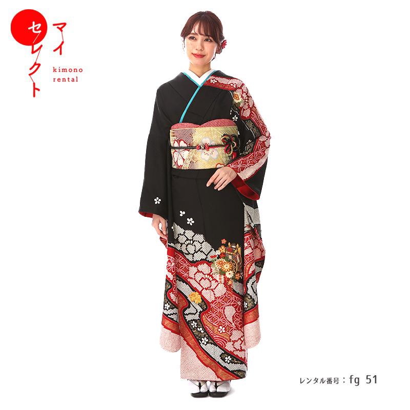 振袖、帯セット モダン 絞り華やかな古典