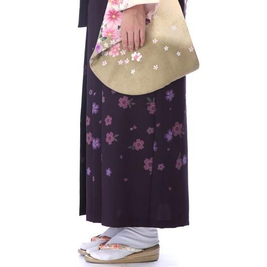 袴 卒業式 大学 レンタル 教員 先生 卒業式 女子 セット モダン レトロ mh_227 紫友禅桜 袴 卒業式 大学 教員 先生 草履