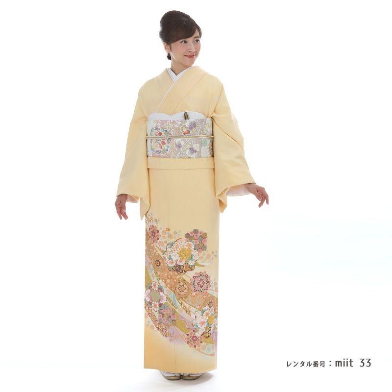 色留袖レンタル 大きいサイズ 15号以上 正絹 miit-33 結婚式 披露宴