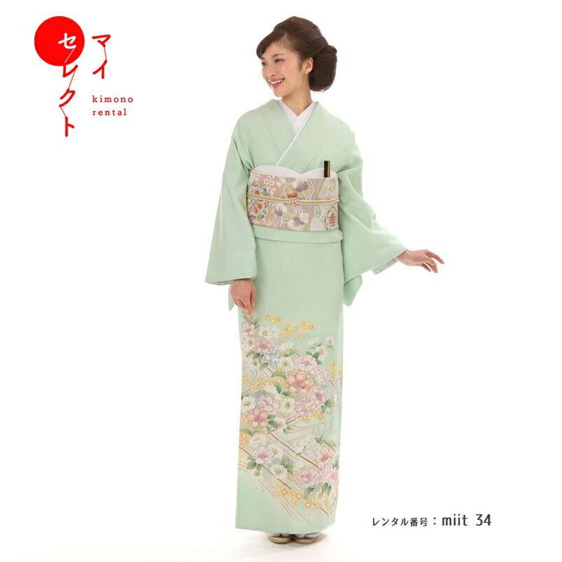 色留袖レンタル 正絹 miit-34 結婚式 披露宴 パーティー 式典 表彰式