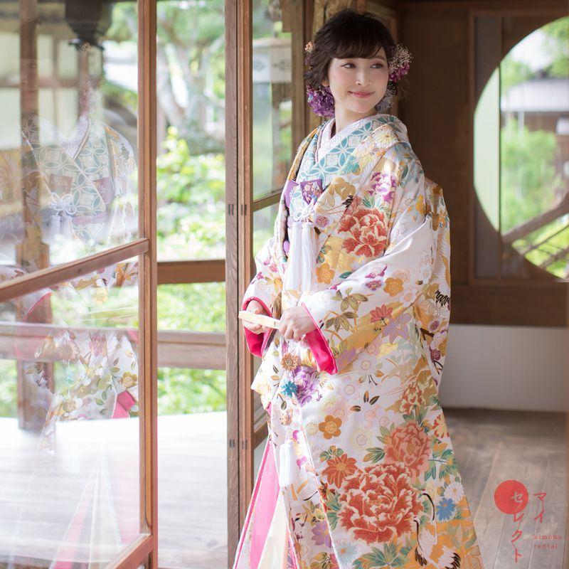 正絹 高級「色打掛フルセットレンタル」150-165cm/掛け替えセット割引