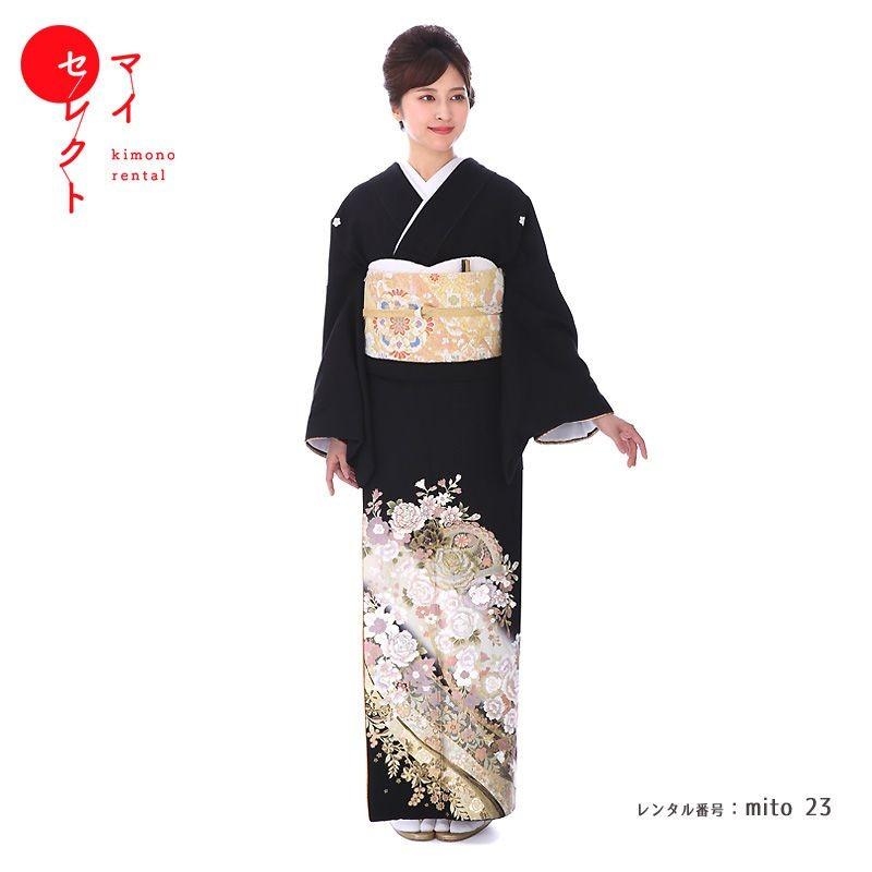 黒留袖レンタル 桂由美 花の訪れ mito-23-5 40代 50代 60代 高級 正絹 人気 結婚式