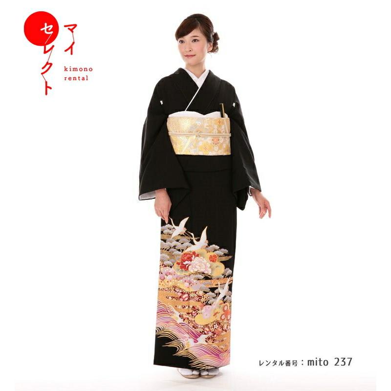 黒留袖レンタル mito-237 30代 40代 50代 高級 正絹 人気 結婚式｜kimono-rental