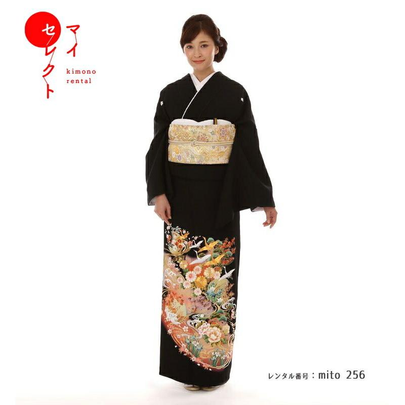 留袖レンタル 大きいサイズ Mito 256 N 217 徳川の美 D 529 吉祥鶴の羽ばたき フリー 黒留袖 Mito 256 着物レンタルマイセレクトヤフー店 通販 Yahoo ショッピング