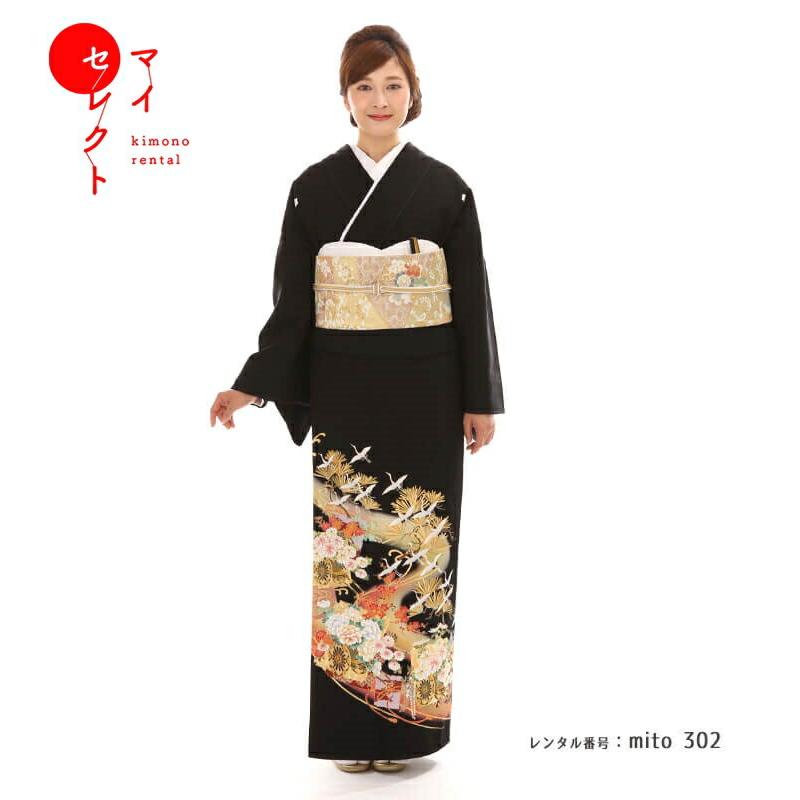 黒留袖レンタル mito-302 40代 50代 60代 高級 正絹 人気 結婚式