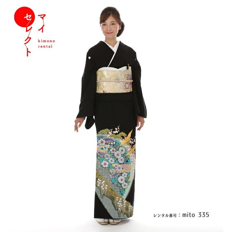 黒留袖レンタル Mito 335 ことほぎ 桃山の美 正絹 フルセット 黒留袖 結婚式 貸衣装 母親 黒留め袖 フルレンタル 40代 50代 60代 Mito 335 着物レンタルマイセレクトヤフー店 通販 Yahoo ショッピング