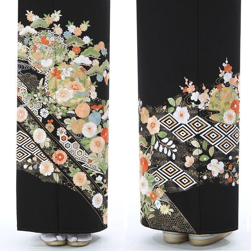 留袖レンタル 刺繍 黒 mito-413 40代 50代 60代 高級 正絹 人気 留袖レンタル 刺繍 黒 mito-413 40代 50代 60代 高級 正絹 人気