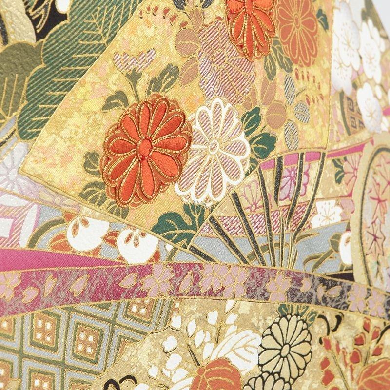 留袖レンタル ことほぎ 荒枝扇面祝熨斗 黒 mito-448 40代 50代 60代 高級 正絹 人気 結婚式 |  | 02