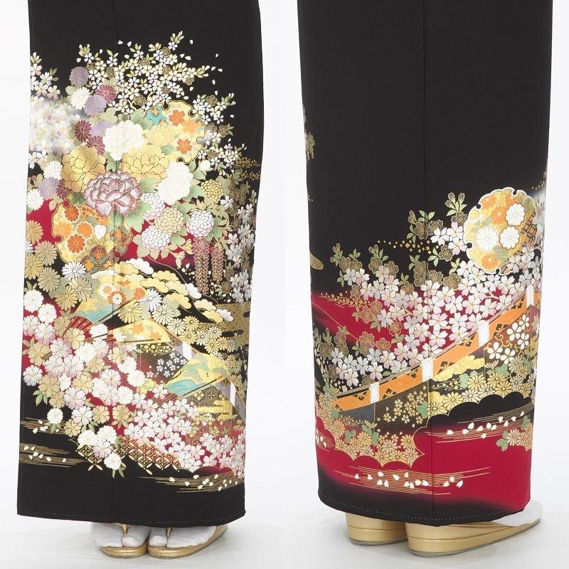 留袖レンタル ことほぎ mito-449F 正絹 フルセット 黒 結婚式 着物 40代 50代 60代 高級 人気 結婚式 |  | 01