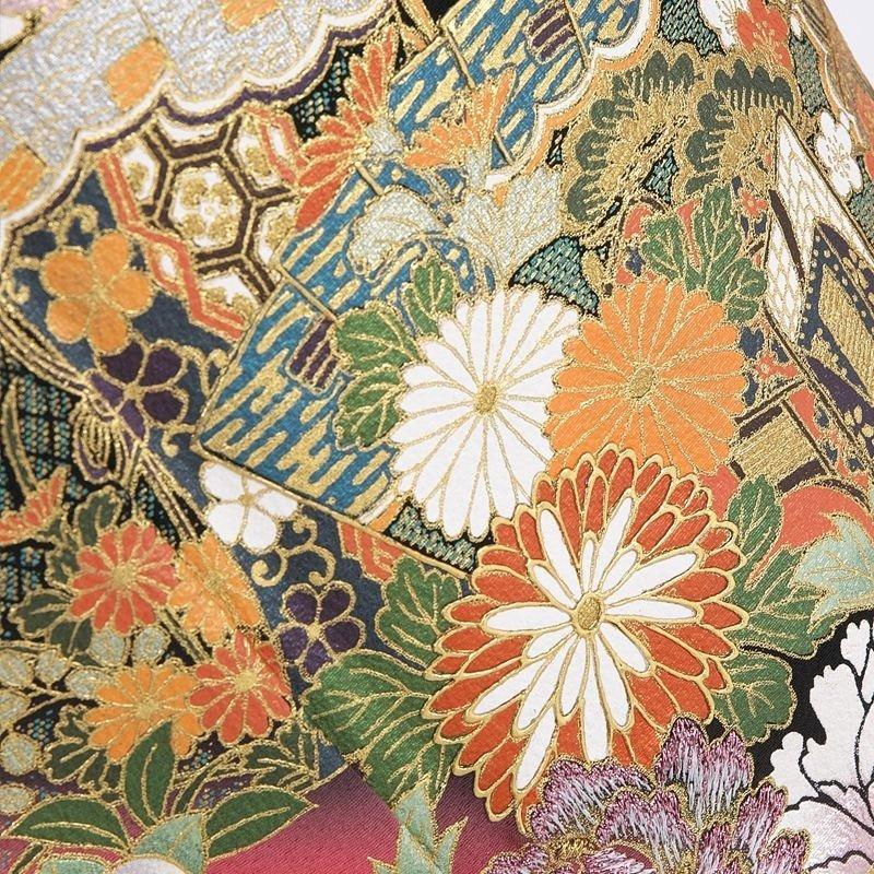 留袖レンタル ことほぎ 祝い花車 黒 mito-469 30代 40代 50代 高級 正絹 人気 結婚式 |  | 02