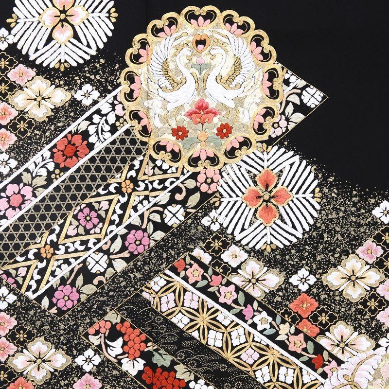 黒留袖レンタル 刺繍 mito-549 30代 40代 50代 60代 高級 正絹 人気