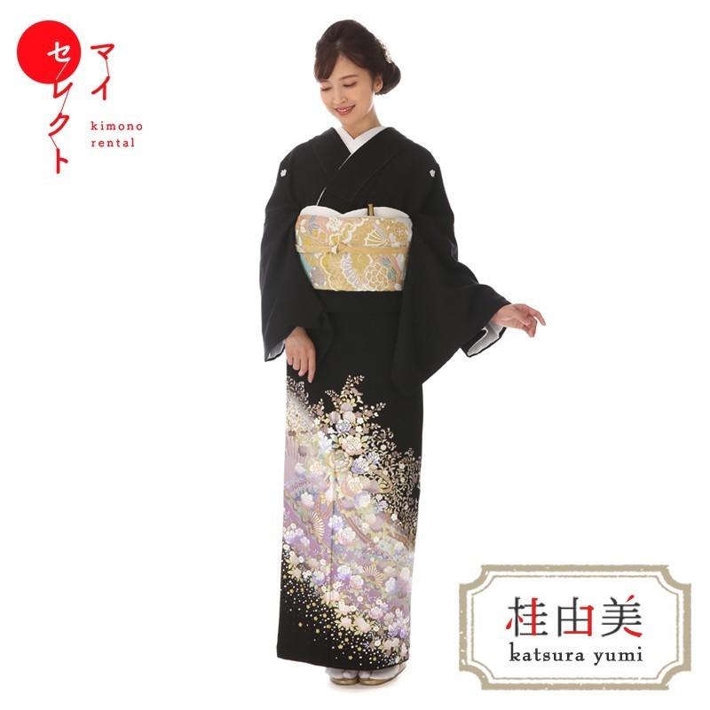 黒留袖 レンタル 桂由美 唐草にバラの花束 mito-562 40代 50代 60代 高級 正絹 人気 結婚式