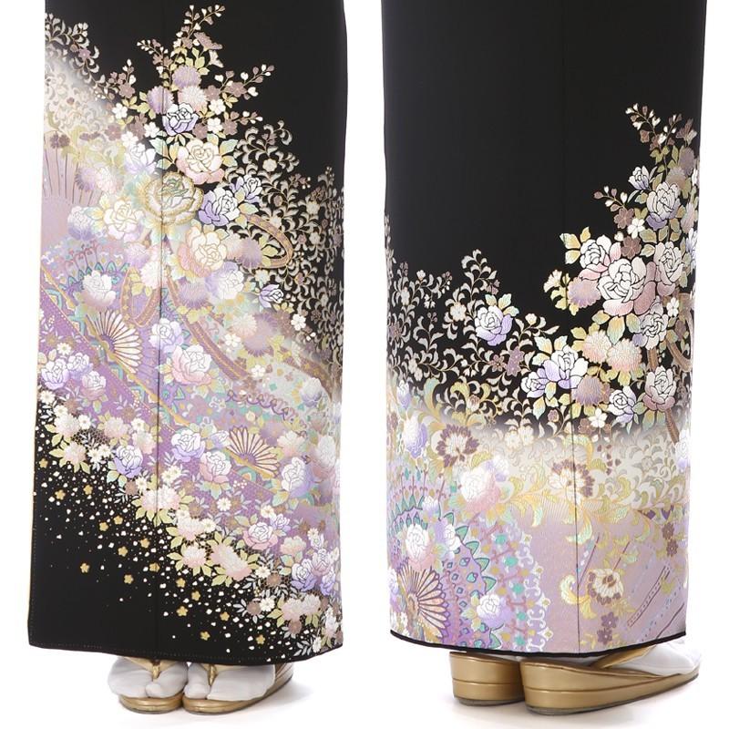 黒留袖 レンタル 桂由美 唐草にバラの花束 mito-562 40代 50代 60代 高級 正絹 人気 結婚式 