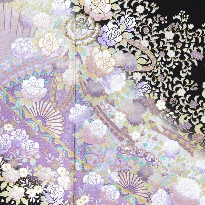 黒留袖 レンタル 桂由美 唐草にバラの花束 mito-562 40代 50代 60代 高級 正絹 人気 結婚式 