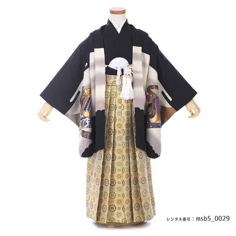 七五三コーデ画像有り「5歳男児着物（袴）フルセットレンタル」安い