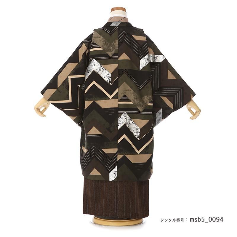 七五三コーデ画像有り「5歳男児着物（袴）フルセットレンタル」モダン