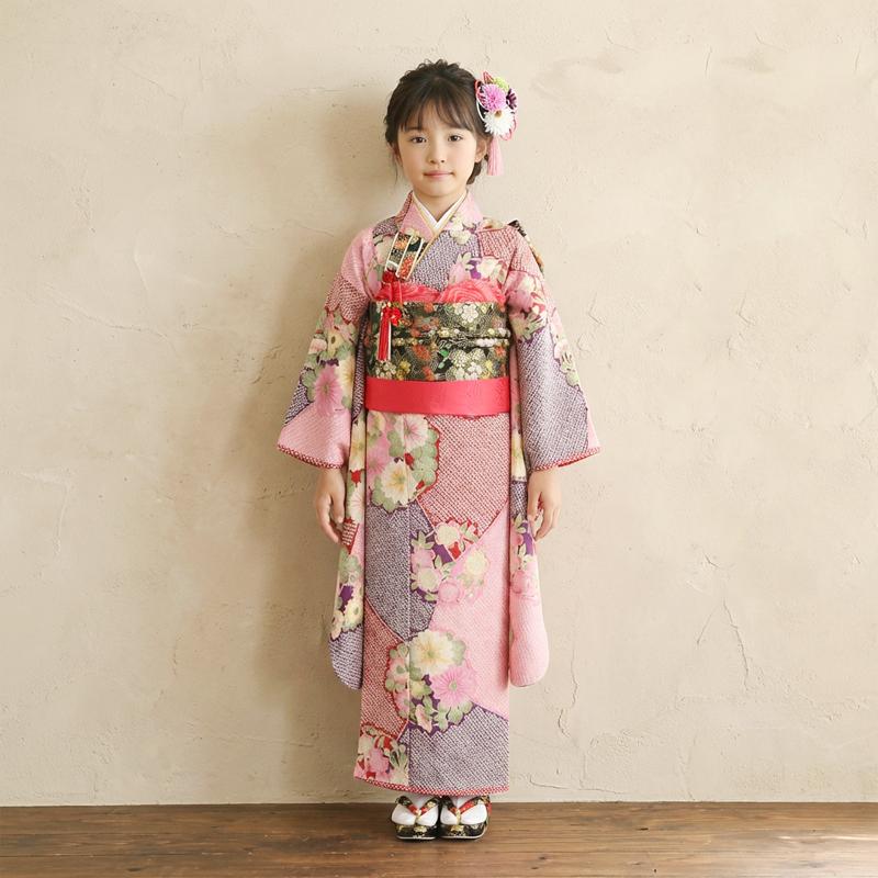 七五三コーデ画像有り「7歳女児着物フルセットレンタル」安い msg7