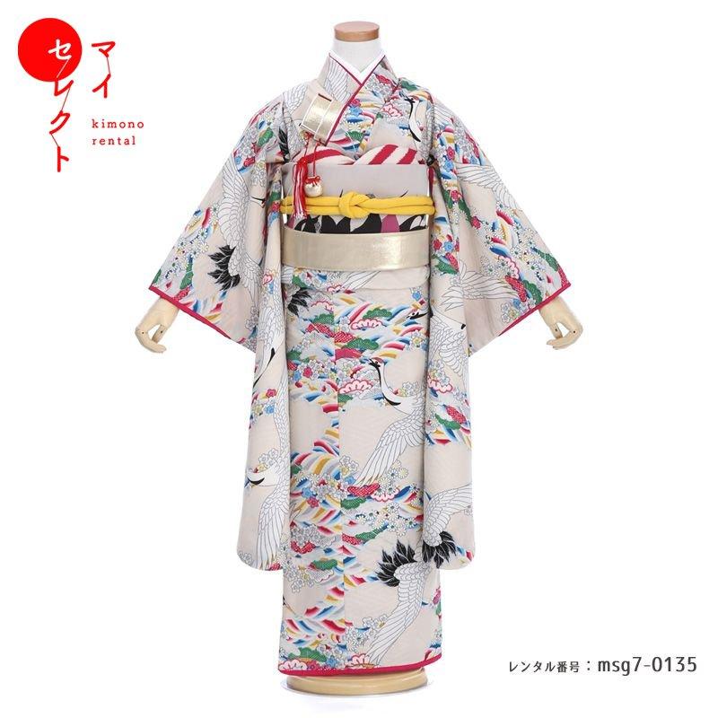 七五三コーデ画像有り「7歳女児着物フルセットレンタル」モダンアンテナ msg7-0135 110 115 120 125