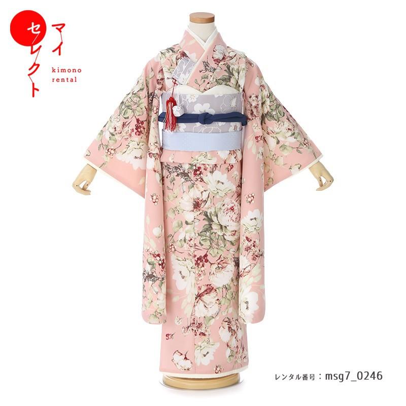 七五三コーデ画像有り「7歳女児着物フルセットレンタル」SUGAR KEI msg7-0246 110 115 120 125