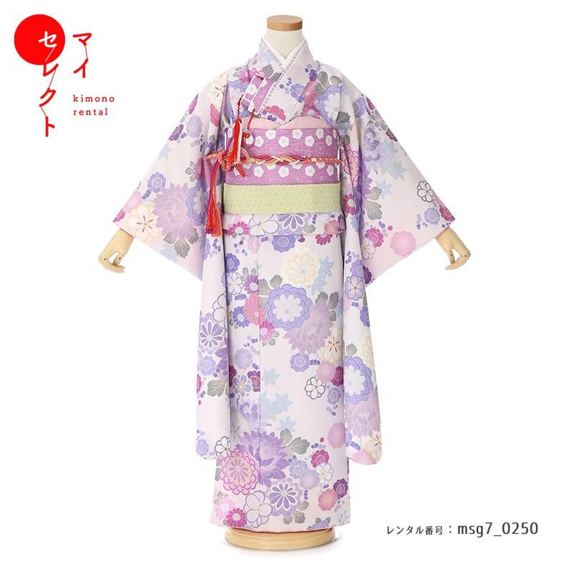 七五三コーデ画像有り「7歳女児着物フルセットレンタル」KAGURA msg7-0250 110 115 120 125 人気