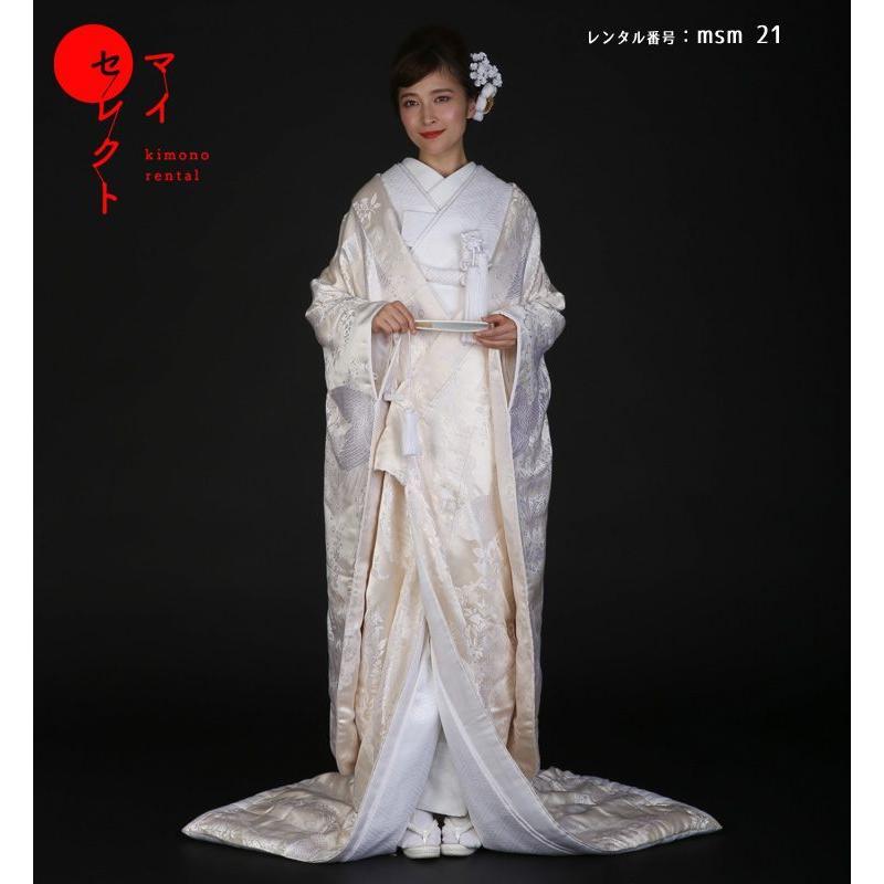 正絹 高級「白無垢フルセットレンタル」150-165cm/掛替セット割引