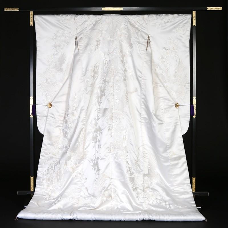 正絹 高級「白無垢フルセットレンタル」150-165cm/掛替セット割引
