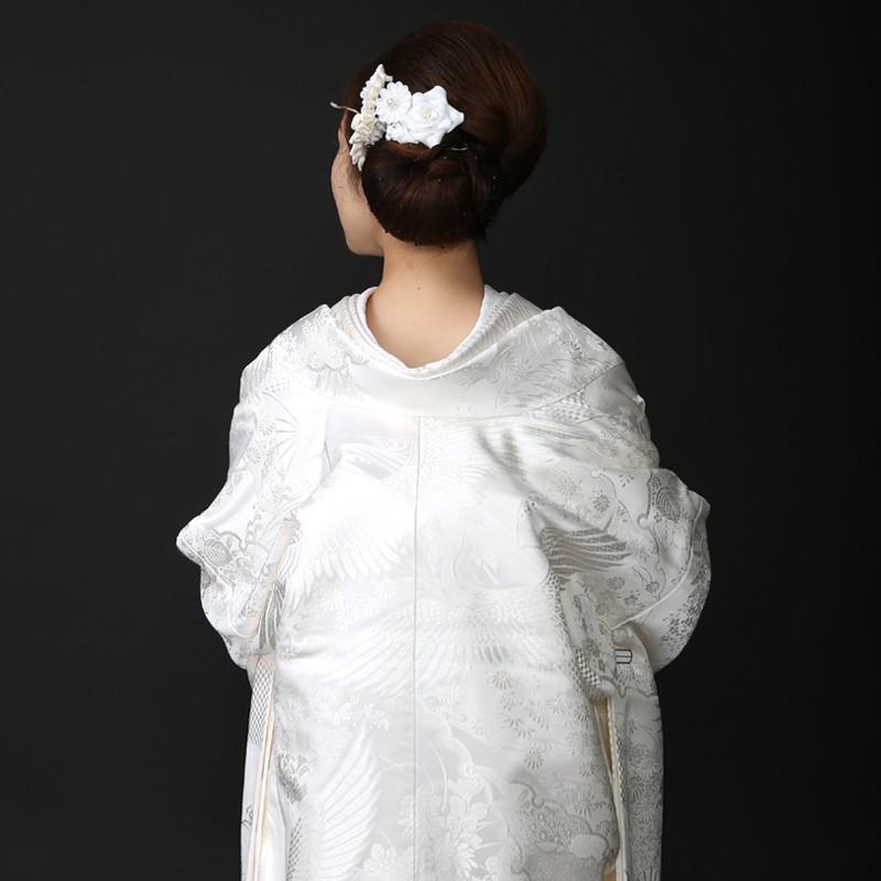正絹 高級「白無垢フルセットレンタル」150-165cm/掛替セット割引
