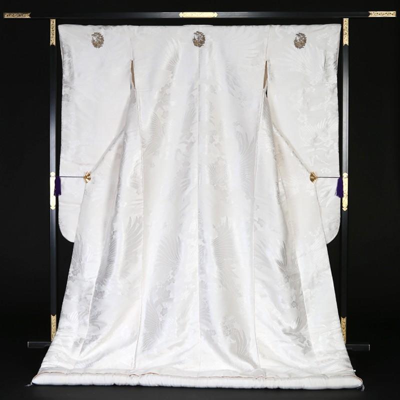 正絹 高級「白無垢フルセットレンタル」150-165cm/掛替セット