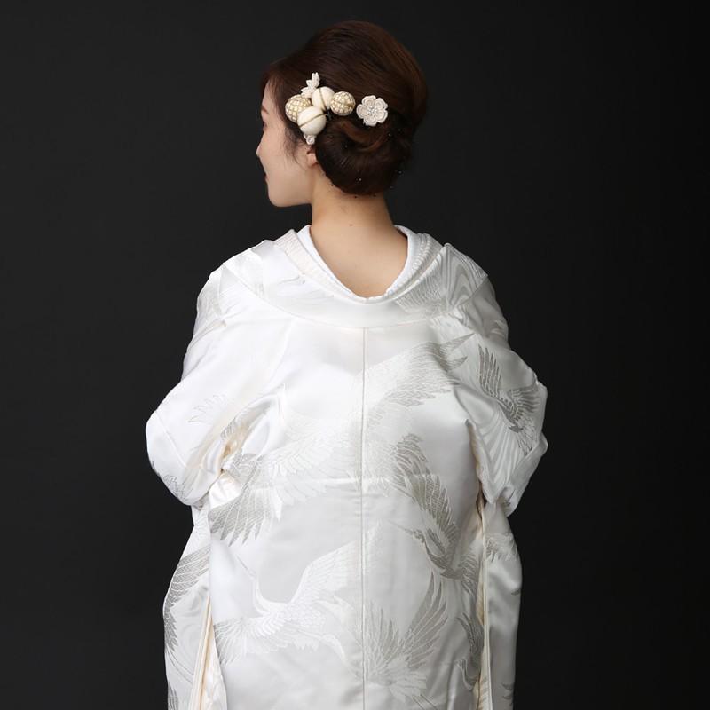正絹 高級「白無垢フルセットレンタル」150-165cm/掛替セット割引