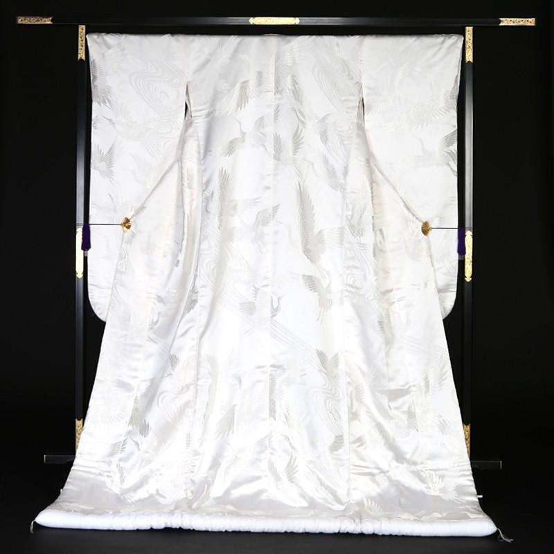 正絹 高級「白無垢フルセットレンタル」150-165cm/掛替セット割引