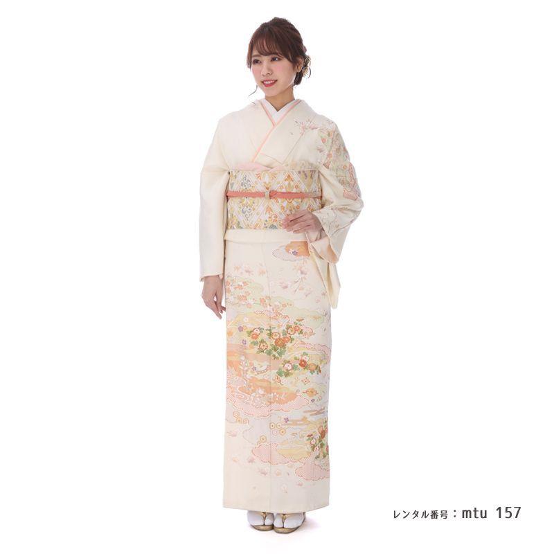 訪問着4点フルセット 157A正絹 七五三 お宮参り 結婚式 訪問着レンタル
