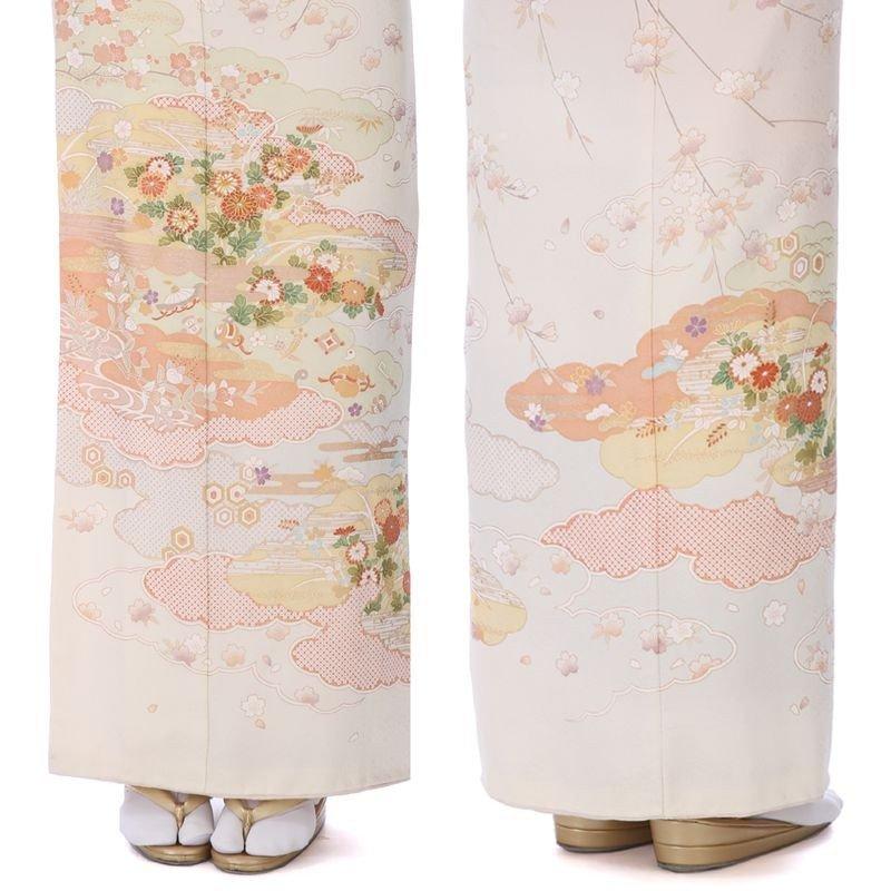 訪問着レンタル 正絹 mtu-157 着物フルセット 結婚式 披露宴 入学式