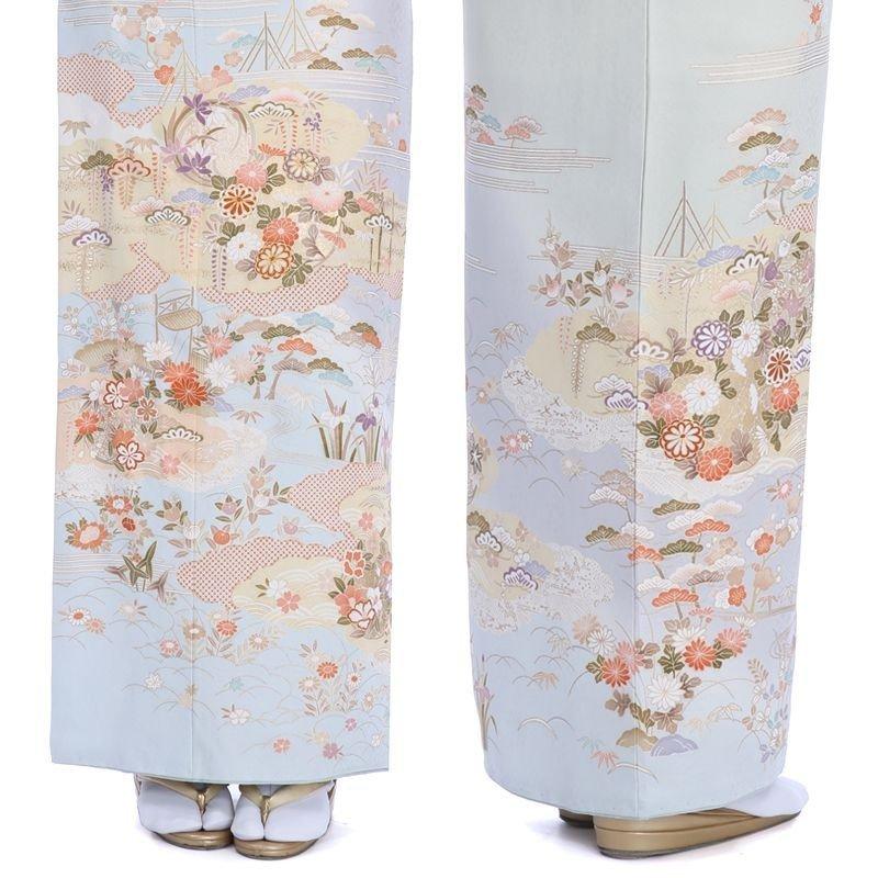 訪問着レンタル 正絹 mtu-159 着物フルセット 結婚式 披露宴 入学式