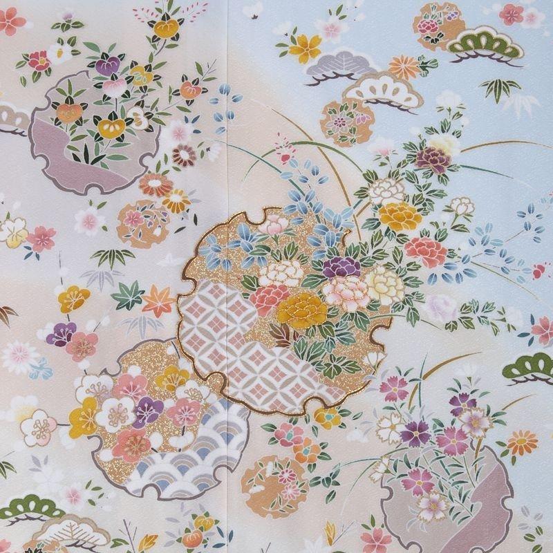 訪問着レンタル 正絹 mtu-164 着物フルセット 結婚式 披露宴 入学式 