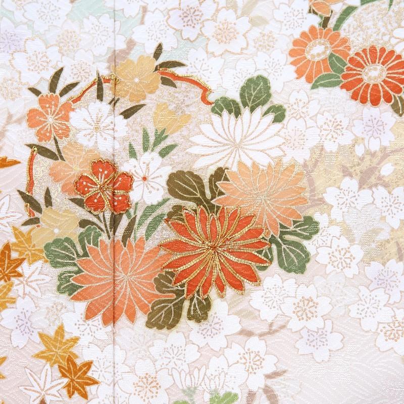 訪問着レンタル 正絹☆全体的に光沢のある華やかな生地☆mtu-242 着物