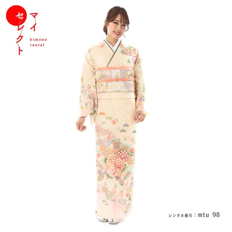 訪問着 レンタル おしゃれ Mtu 98 卒業式 入学式 結婚式 入園式 卒園式 七五三 お宮参り Mtu 98 着物レンタルマイセレクトヤフー店 通販 Yahoo ショッピング