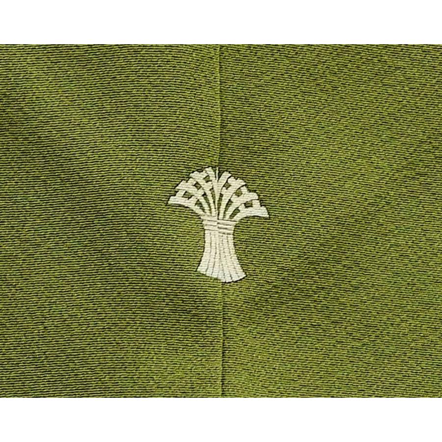 30％OFFクーポン 色無地 未着用美品 正絹 渋め草色 身丈160.5cm