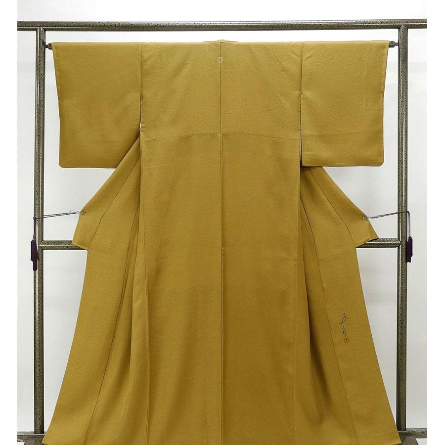 色無地 正絹 染色作家 二代目清次郎作 身丈159cm 裄丈64.5cm 色無地 