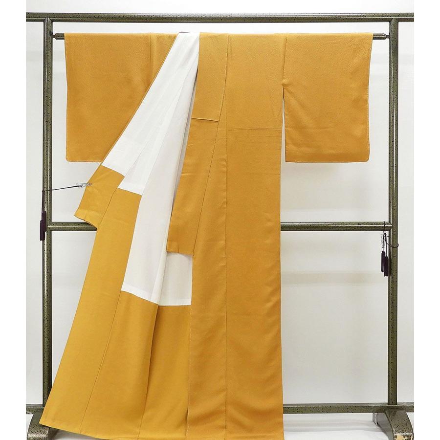色無地 未着用 正絹 花井幸子 金茶色 身丈168.5cm 裄丈66cm 色無地 未使用 着物|kimono-syoukaku|02