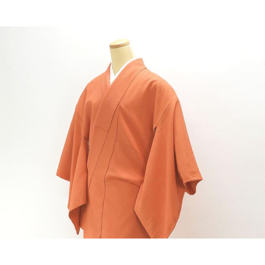 色無地 正絹 霰鮫地紋 身丈162cm 裄丈65.5cm リサイクル 中古 着物