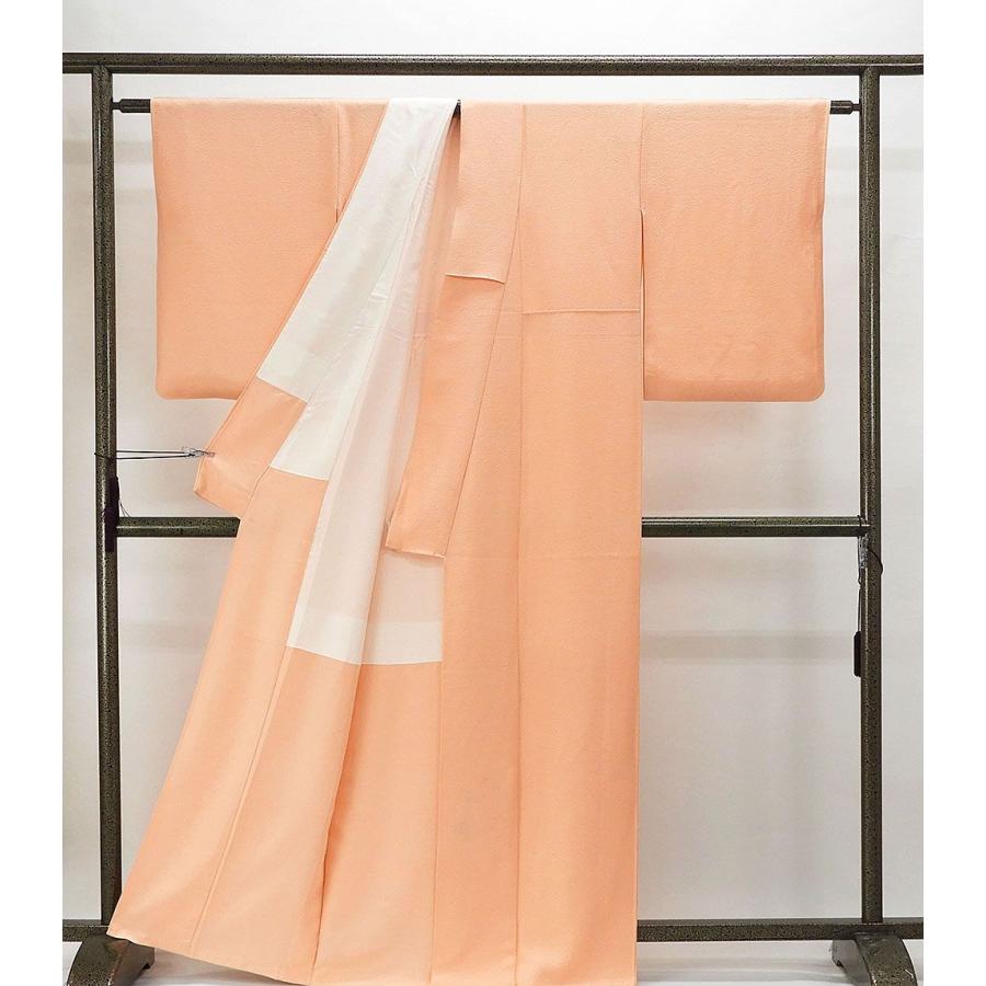 色無地 正絹 加賀友禅 押田正義作 身丈161.5cm 裄丈63.5cm 美品