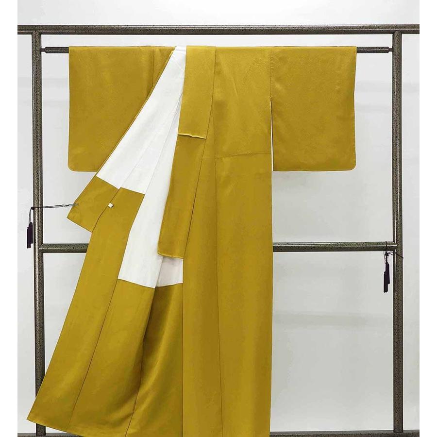 色無地 正絹 染色作家 二代目清次郎作 身丈156cm 裄丈62.5cm 四ツ目