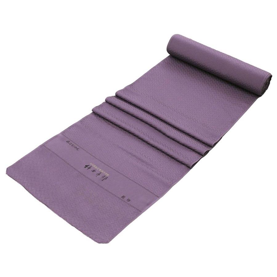 20％OFF！SALE 色無地 新品 正絹 加賀友禅 柿本市郎鑑修 丹後ちりめん 渋め紫 反物 未仕立 a2045の画像