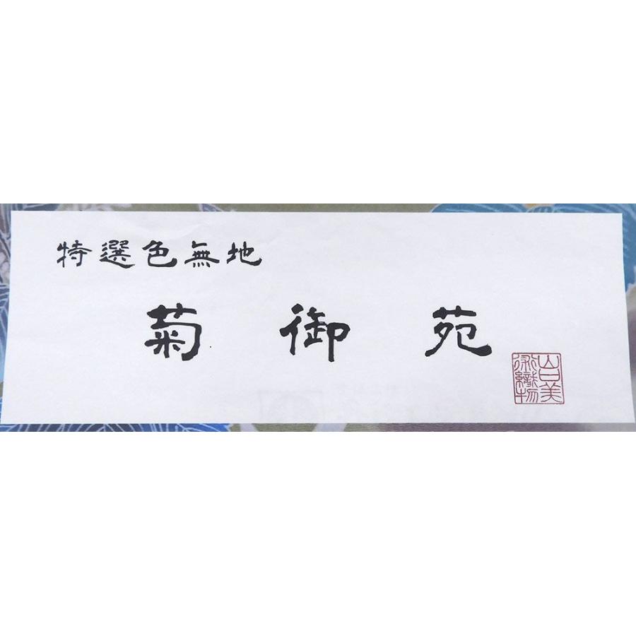 色無地 山口美術織物 正絹 紋意匠色無地 菊御苑 碓氷製糸謹製 特選色無地 着尺 丹後ちりめん 新小石丸糸使用 新品 反物 未仕立 a2061の画像